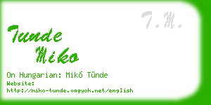 tunde miko business card